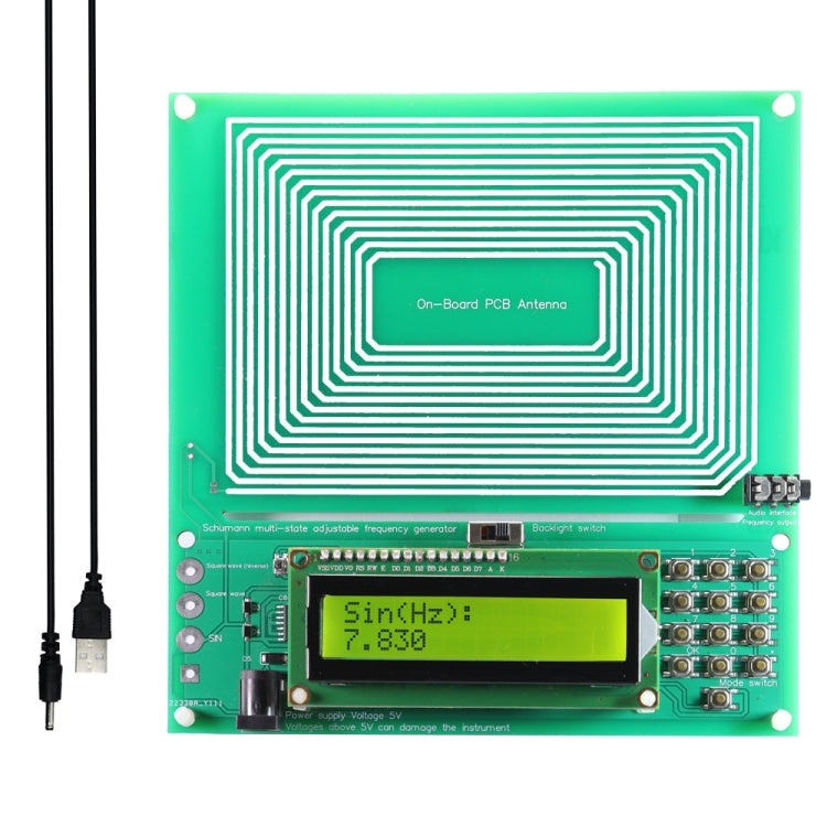 0.001HZ-200KHZ 7.83HZ Schumann Wave Signal Generator DDS Pure Sine Frequency Modulation, ZK-001