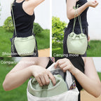 Cwatcun D159 Cloud Drawstring Camera Bag Shoulder Crossbody Photo Bag