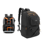 Cwatcun D132 DSLR Camera Backpack Hard-shell Crashproof Waterproof Decompression Shoulder Photo Bag, 1st Generation Large Black, 2nd Generation Large Black