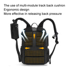 Cwatcun D132 DSLR Camera Backpack Hard-shell Crashproof Waterproof Decompression Shoulder Photo Bag, 1st Generation Large Black, 2nd Generation Large Black