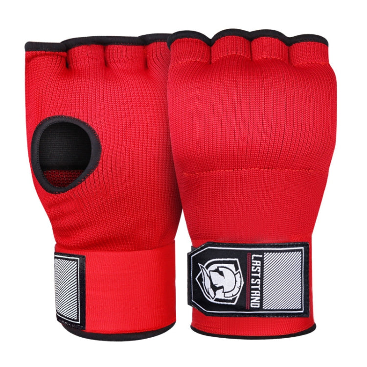 LASTSTAND Half Finger Gel Boxing Gloves Sanda Wrist Guard Bandage, Free Size