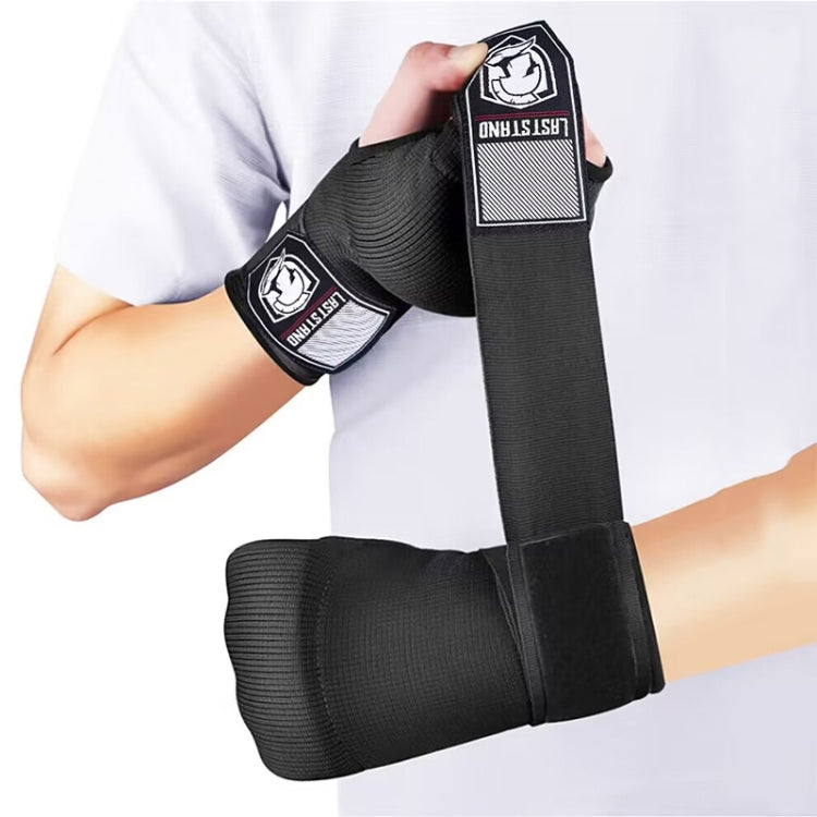 LASTSTAND Half Finger Gel Boxing Gloves Sanda Wrist Guard Bandage, Free Size
