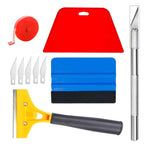 Wallpaper Smoothing Kit Car Vinyl Wrapping Tool Scraper, 10 In 1
