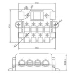 Five-Way One-Input Four-Output Fuse Box RV Power Supply Modification, Fuse Box, Fuse Box + Fuse