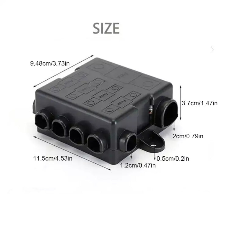 Five-Way One-Input Four-Output Fuse Box RV Power Supply Modification, Fuse Box, Fuse Box + Fuse