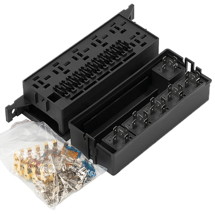 11-way 12V Relay Fuse Holder With Wire For Cars Ships, Full Set 4 Pin, Full Set 5 Pin