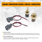For Honda Civic Radiator Coolant Fan Switch Temperature Sensor Plus Wiring Harness, For Honda Civic