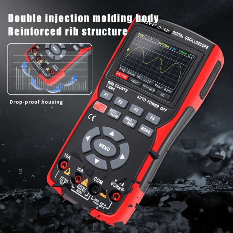 ZOYI Color Screen Multifunctional Handheld Digital Oscilloscope Multimeter, ZT702S