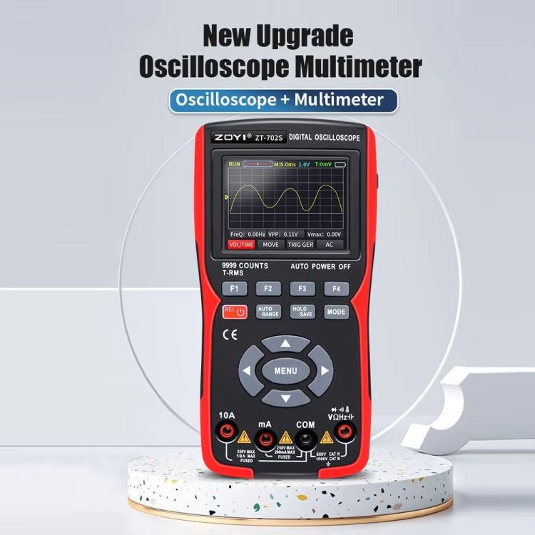 ZOYI Color Screen Multifunctional Handheld Digital Oscilloscope Multimeter, ZT702S