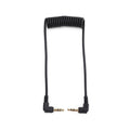 3.5mm Stereo Car Audio Cable PU Gold-plated Elbow Spring Cable
