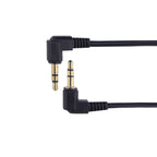 3.5mm Stereo Car Audio Cable PU Gold-plated Elbow Spring Cable