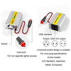 150W Car Inverter Modified Wave Automotive Power Conversion, 12V To 220V, 12V To 110V