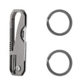 Multifunctional Titanium Keychain Outdoor Portable Defense Mini Folding Knife, With Steel Ring, With 1 Titanium Ring, With 2 Titanium Ring
