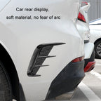 Universal Car Fender Soft Glue Decorative Car Stickers, Bright Black, Carbon Fiber