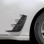 Universal Car Fender Soft Glue Decorative Car Stickers, Bright Black, Carbon Fiber