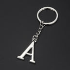 Double-Sided Three-Dimensional Plating Alphabet Keychain, A, B, C, D, E, F, G, H, I, J, K, L, M, N, O, P, Q, R, S, T, U, V, W, X, Y, Z