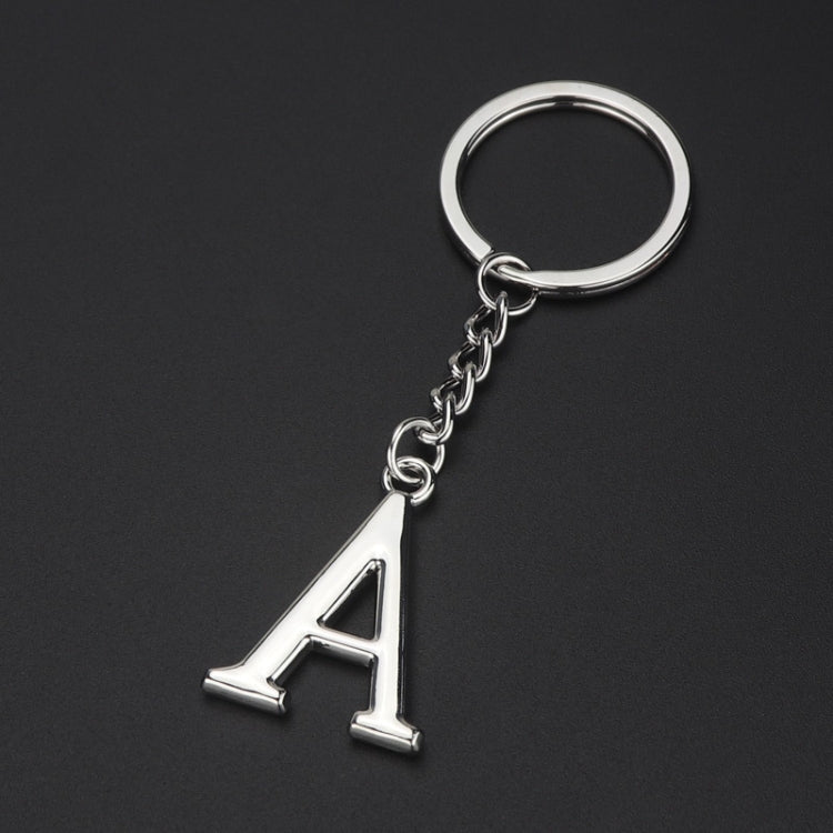 Double-Sided Three-Dimensional Plating Alphabet Keychain, A, B, C, D, E, F, G, H, I, J, K, L, M, N, O, P, Q, R, S, T, U, V, W, X, Y, Z