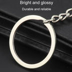 Double-Sided Three-Dimensional Plating Alphabet Keychain, A, B, C, D, E, F, G, H, I, J, K, L, M, N, O, P, Q, R, S, T, U, V, W, X, Y, Z