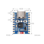 Waveshare ESP32-C6 Mini WiFi 6 & Bluetooth 5 Dual Processors Development Board, Zero, Zero-M