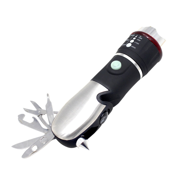 Outdoor Window Breaking Escape Safety Hammer Emergency Flashlight