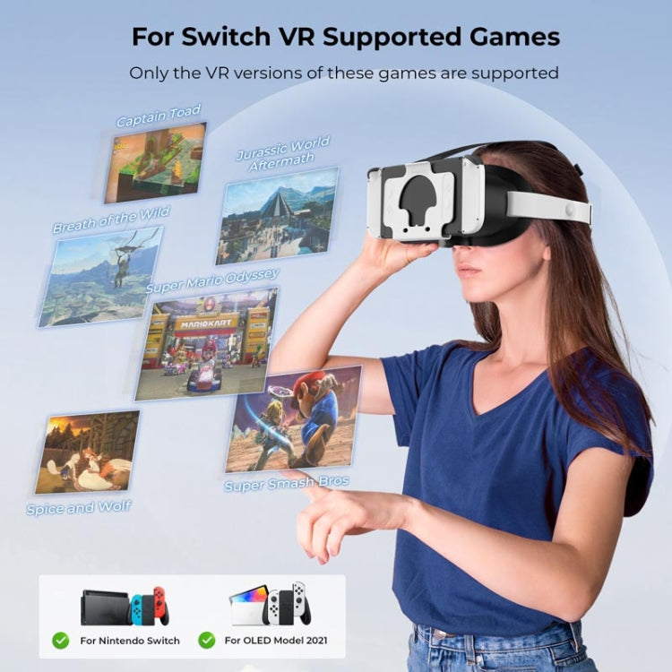Compatible With Switch / Switch OLED Display Game Console HD 3D VR Glasses Headband Adjustment Accessories, 1135299