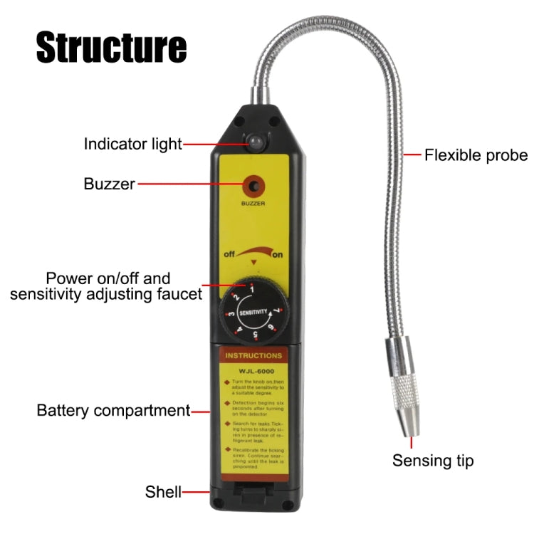 Car Halogen Air Conditioning Refrigerant Leak Detector, WJL-6000, WJL-6000UV