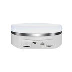 Intelligent Colourful Light Electric Speed Contro Round 360 Degree Rotating Plate Display Table, White Plug-in, White Charging