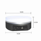 Intelligent Colourful Light Electric Speed Contro Round 360 Degree Rotating Plate Display Table, White Plug-in, White Charging