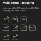 HiFi Lossless Music Player Mastering DSD256 Hard Decoding MP3, Q3