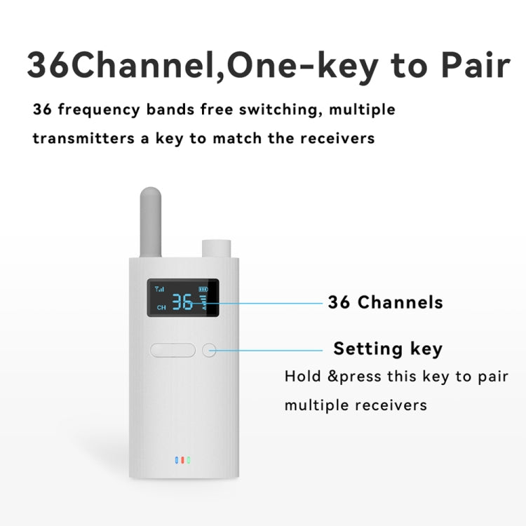 2.4G Wireless Office Conference Tour Guide Explainer One-way One-to-Many Explainer Microphone, YWI22 Transmitter, YWI22 Receiver