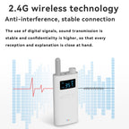 2.4G Wireless Office Conference Tour Guide Explainer One-way One-to-Many Explainer Microphone, YWI22 Transmitter, YWI22 Receiver