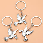Metal Peace Dove Keychain Decorative Pendant, X-1498