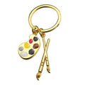 Mini Metal Drawing Board Keychain Bookbag Decorative Pendant, Gold, Silver