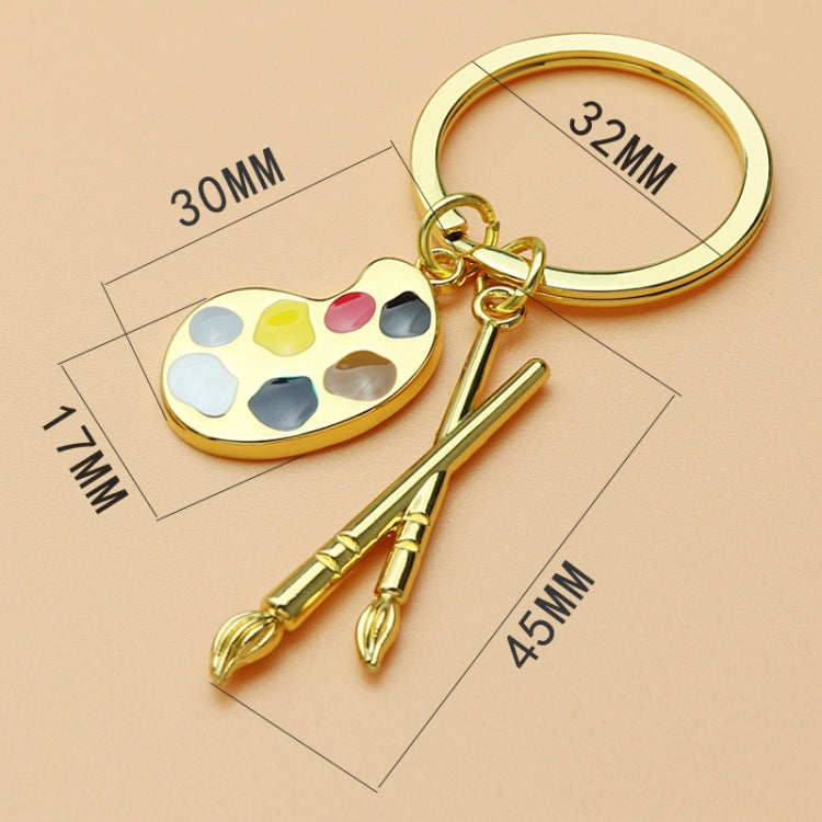 Mini Metal Drawing Board Keychain Bookbag Decorative Pendant, Gold, Silver