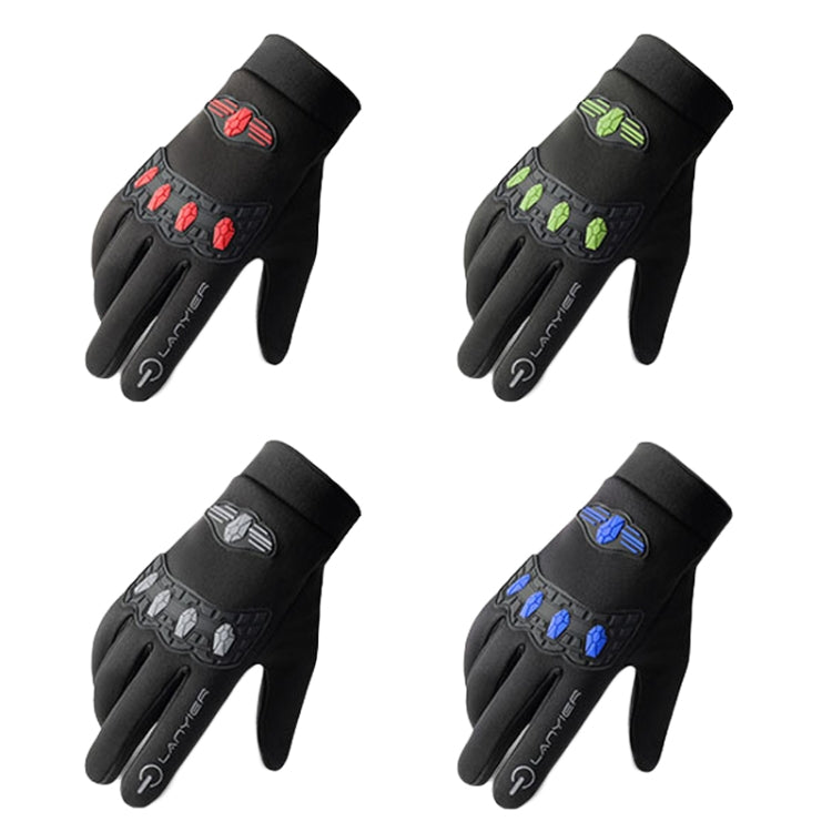 LANYIER Fall Winter Men Outdoor Motorcycle Gloves Riding Warm Windproof Anti-Slip Waterproof Touch Screen Gloves, Average