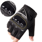 Motorcycle Protection Half Finger Gloves Men Outdoor Riding Sports Tactical Hiking Gloves, Average