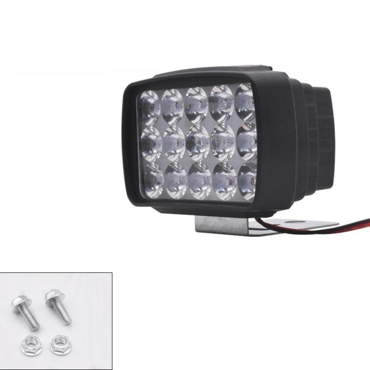 15W Electric Motorcycle External Strong LED Headlight, With Screws, With Screws + Pipe Clamps, With Screws + Pipe Clamps + Switch + 2m Extension Cord