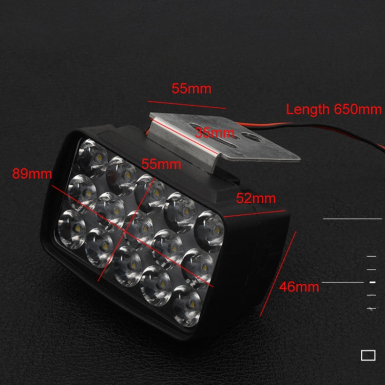 15W Electric Motorcycle External Strong LED Headlight, With Screws, With Screws + Pipe Clamps, With Screws + Pipe Clamps + Switch + 2m Extension Cord