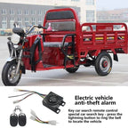 48-72V Electric Motorcycle One-Button Start Remote Lock Anti-Theft Alarm, Two-wheeler, Three-wheeler