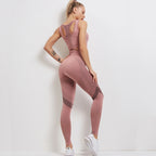 Women Sports Bra and Leggings Two-Piece Set Yoga Wear Fitness Set, S, M, L, XL