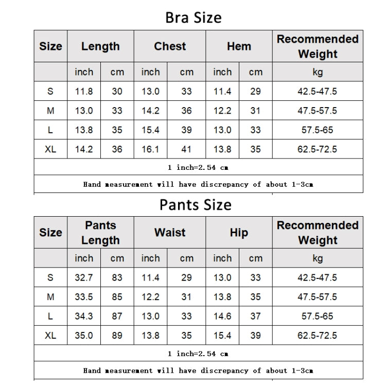 Women Sports Bra and Leggings Two-Piece Set Yoga Wear Fitness Set, S, M, L, XL