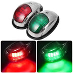 Marine Navigation Warning Light Signal LED Yacht Light, White Shell Green, White Shell Red, Black Shell Green, Black Shell Red, Silver Shell Green, Silver Shell Red