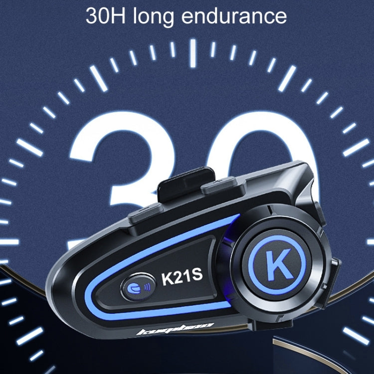 KUQIBAO K21S Motorcycle Riding Helmet Dual Intercom Bluetooth Headset With Lights, K21S