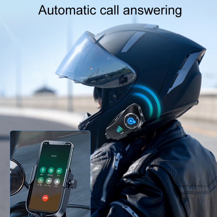 KUQIBAO Q28 Motorcycle Riding Helmet Bluetooth-compatible Headset Recorder, Soft Microphone, Hard Microphone, 2 In 1 Microphone