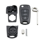 For Hyundai / Kia 3-Button Folding Car Key Shell, SUV Key, Horn Key, Sedan Hold Key
