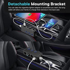 QC3.0/PD Fast Charging 7 In 1 Car Cigarette Lighter With Display, TR30P