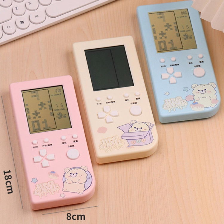 4.1 Inch Cartoon Big Screen Handheld Electronic Game Machine Kids Game Console Toy, Vertical Pink, Vertical Beige, Vertical Blue, Horizontal Pink, Horizontal Beige, Horizontal Blue