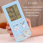 4.1 Inch Cartoon Big Screen Handheld Electronic Game Machine Kids Game Console Toy, Vertical Pink, Vertical Beige, Vertical Blue, Horizontal Pink, Horizontal Beige, Horizontal Blue