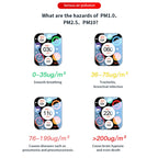 Haze Dust Air Quality Temperature Humidity Detector, D9 Black, D9 White