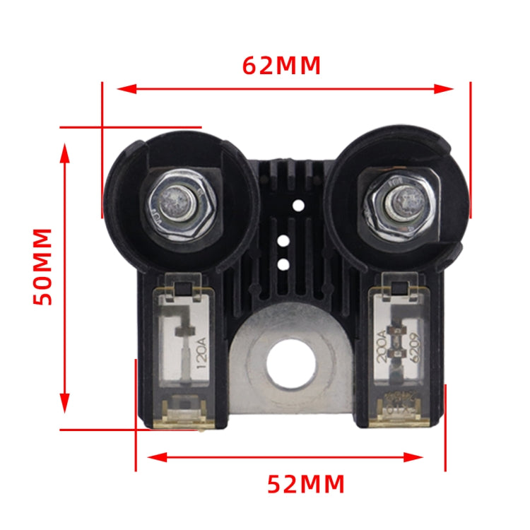 For Ford F-150 Raptor / Lincoln Pure Copper Battery Terminal Bipolar Fuse Holder, 120/200A, 125/250A